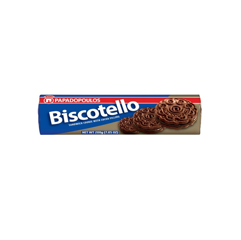 PAPADOPOULOS Cocoa Cream Sandwich Biscuits 200g (7.1oz) - Cocoa Cream Sandwich BiscuitsPAPADOPOULOS Cocoa Cream Biscuits are filled with a rich cocoa-flavored...