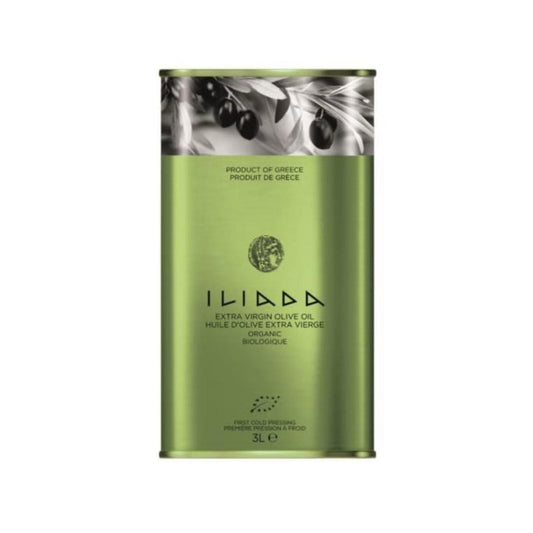 ILIADA Organic Extra Virgin Olive Oil – 1L (33.81fl oz) & 3L (101.44fl oz)