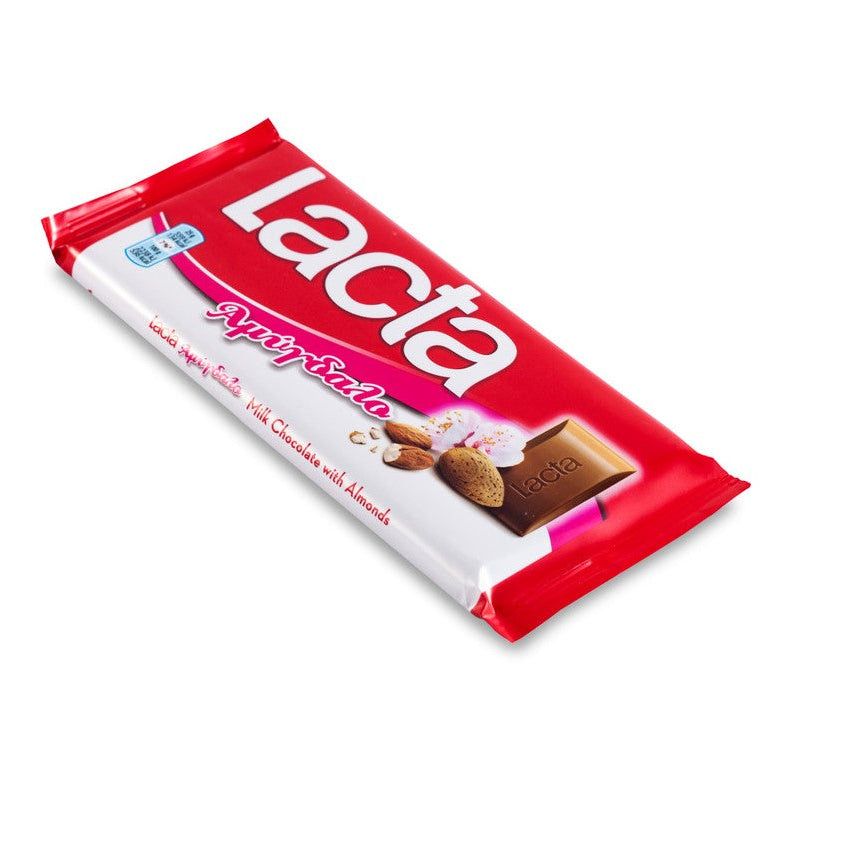 LACTA Chocolate Almond 85g (3.0oz) - Greek Milk Chocolate with AlmondsLACTA Chocolate Almond combines the creamy sweetness of classic Lac...