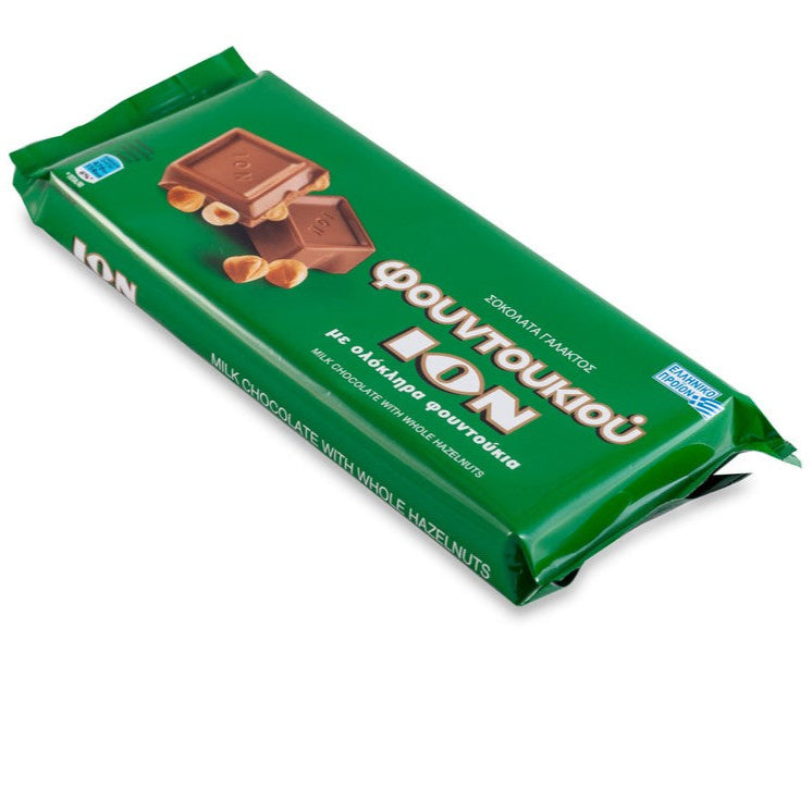 ION Chocolate Hazelnut 200g (7.1oz) - Classic Greek Chocolate with HazelnutsION Chocolate with Hazelnuts is one of the most iconic chocola...