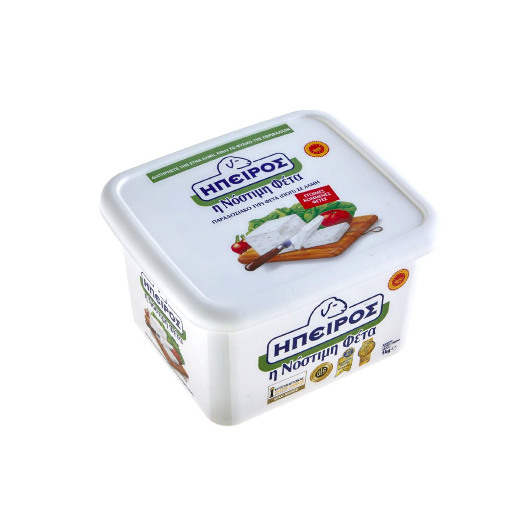 EPIROS Greek Feta Cheese 1kg tub – authentic Greek feta block