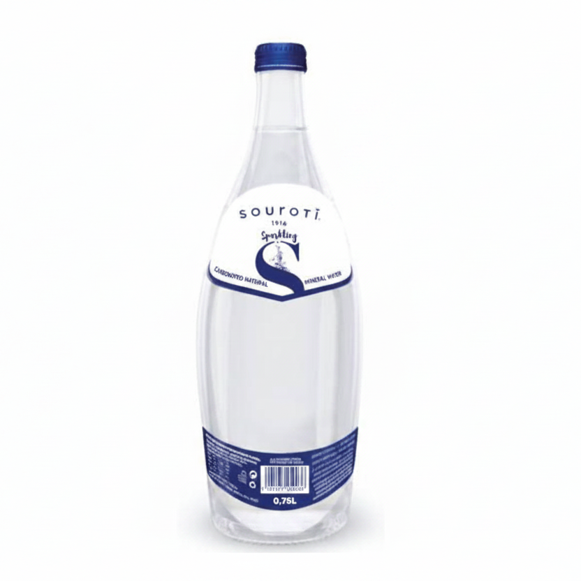 SOUROTI Sparkling Natural Mineral Water – 250ml (8.45fl oz) & 750ml (25.36fl oz)