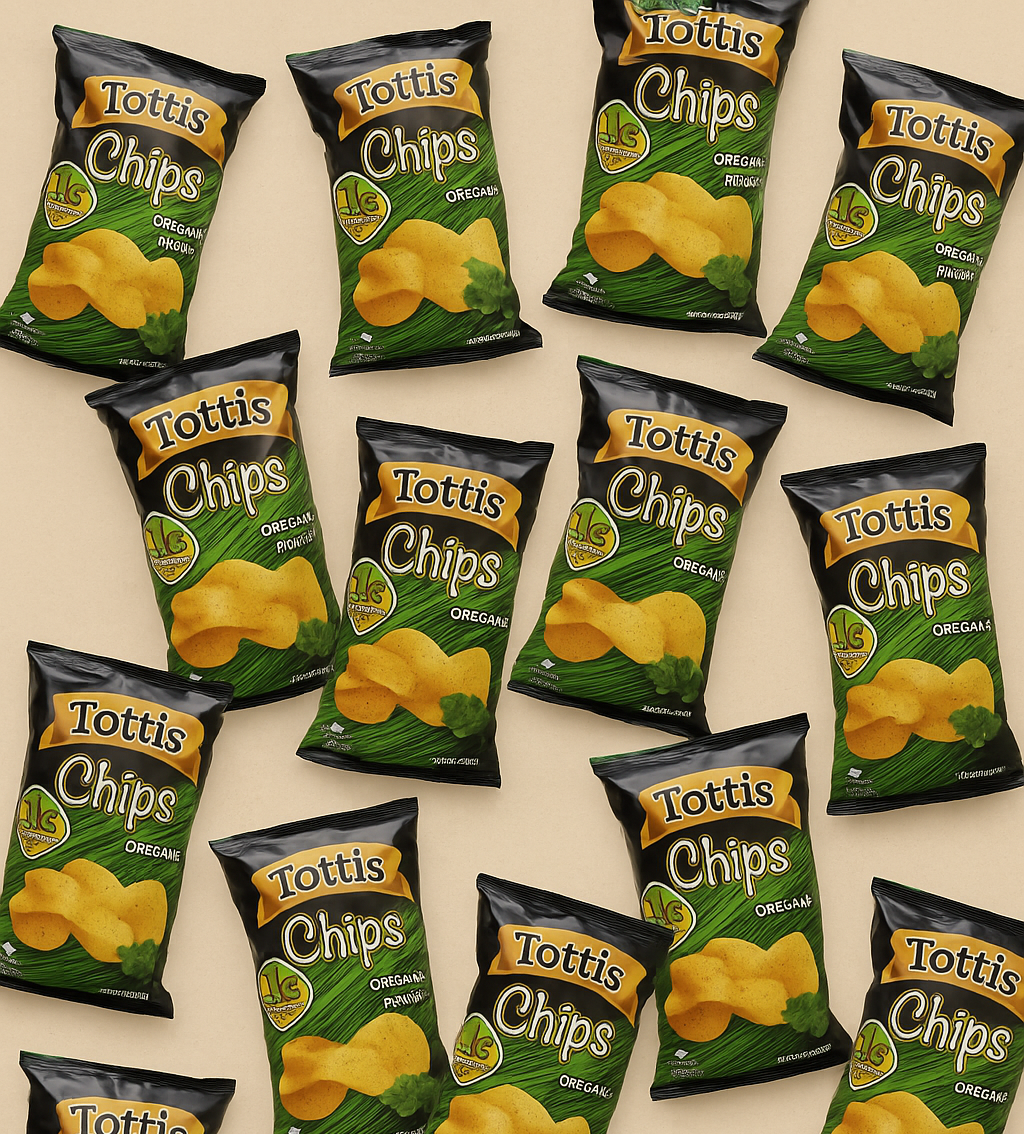 TOTTIS Oregano Chips – Full Box (16 x 120g)