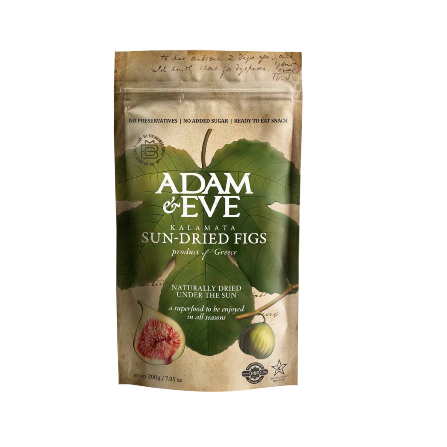 Greek Kalamata sun-dried figs Adam & Eve doypack 200g