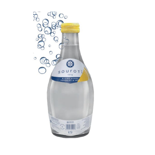 SOUROTI Sparkling Water Lemon & Lime – 250ml (8.45fl oz)