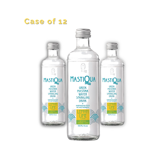 MASTIQUA Lemon-Lime Sparkling Water Case (12 × 330ml / 11.2oz)