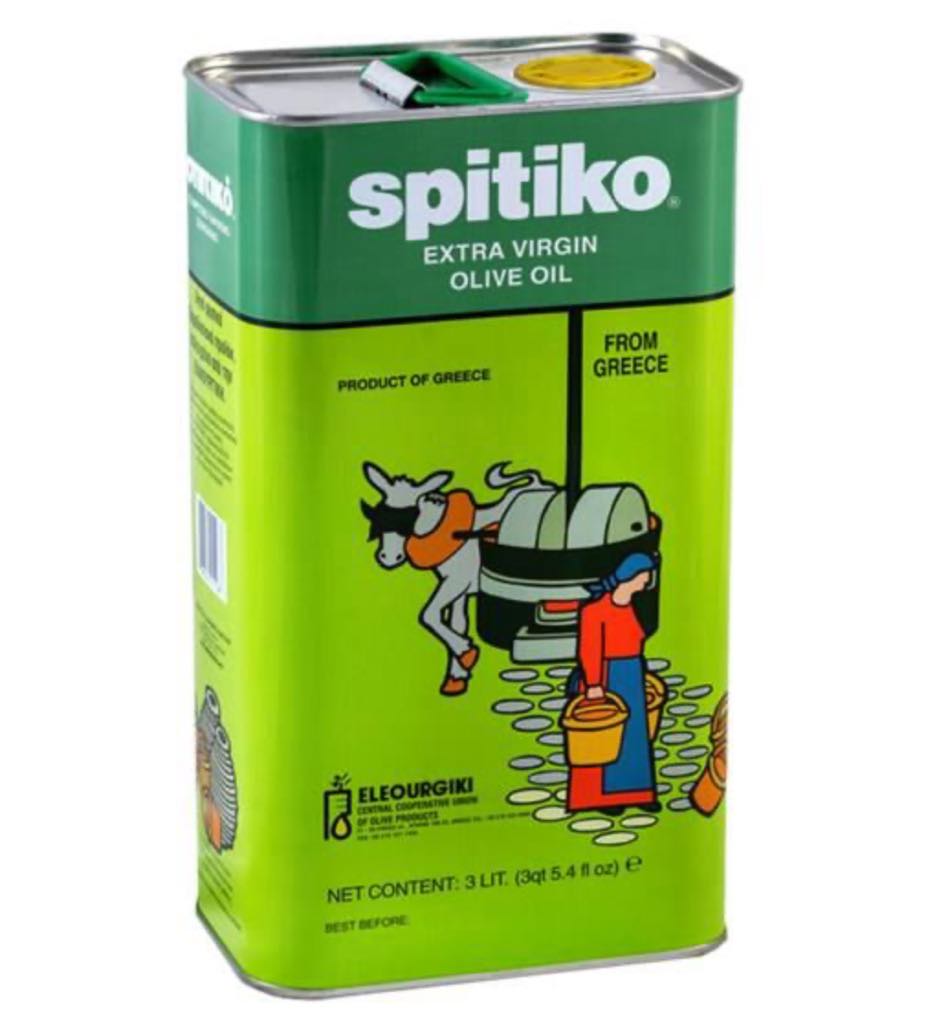SPITIKO Extra Virgin Olive Oil 3L tin – authentic Greek olive oil for everyday cooking and salads