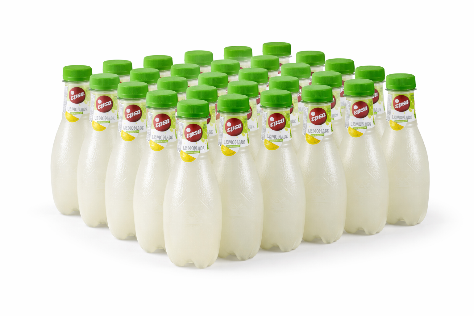 EPSA Lemonade 232ml Greek lemon soda bottles – case of 24, carbonated soft drink with real lemon flavor.