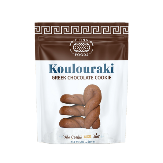 Greek chocolate koulourakia cookies twisted traditional style with cocoa