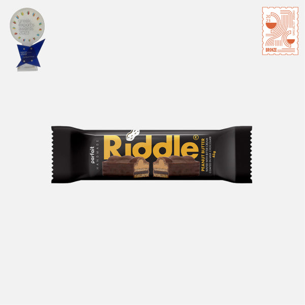 RIDDLE Peanut Butter & Bitter Chocolate Wafer (37g) | 15% Protein ...