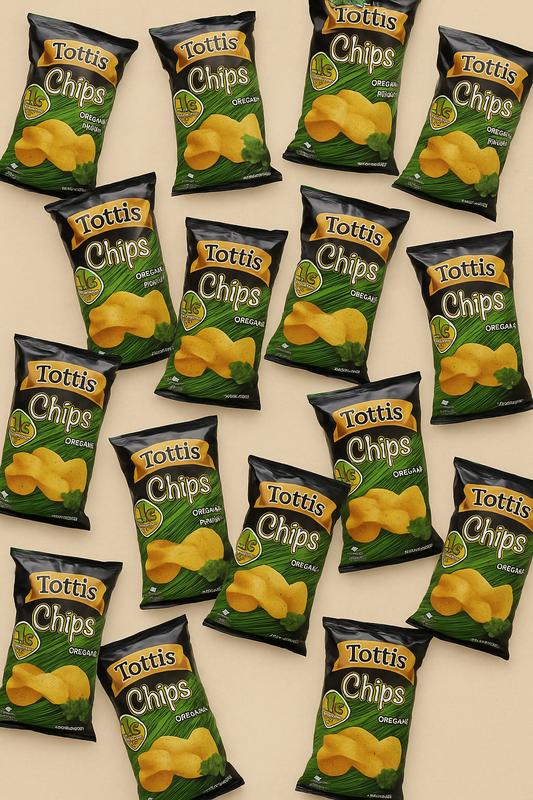 TOTTIS Oregano Chips – Full Box (16 x 120g)